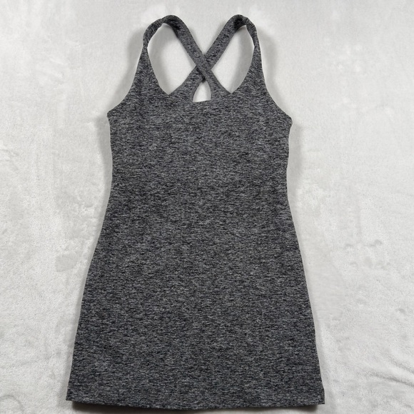 Beyond Yoga Criss Cross Heathered Gray Tank Top Size XS Extra Small - Picture 2 of 12